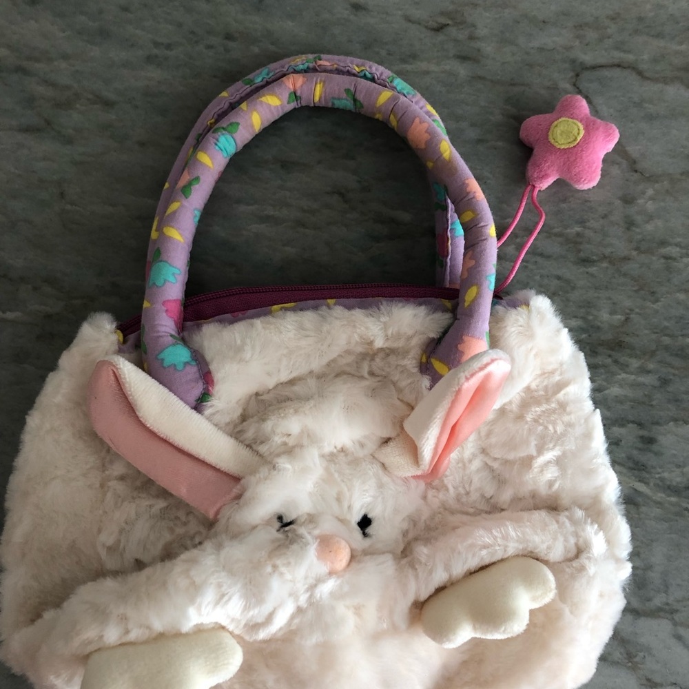 Girls Fuzzy Bunny Purse